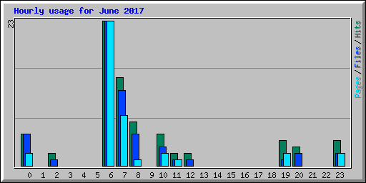 Hourly usage for June 2017