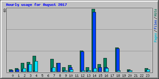 Hourly usage for August 2017