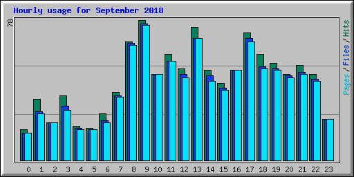 Hourly usage for September 2018