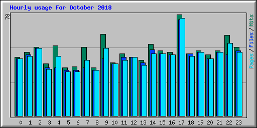 Hourly usage for October 2018