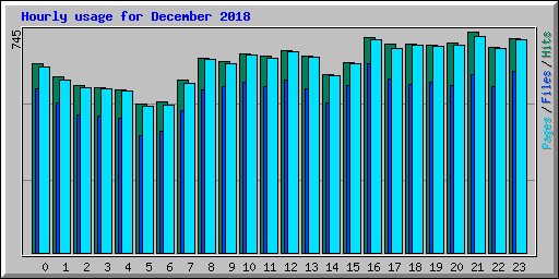 Hourly usage for December 2018