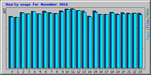 Hourly usage for November 2019