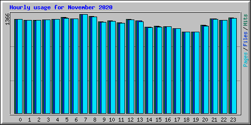 Hourly usage for November 2020