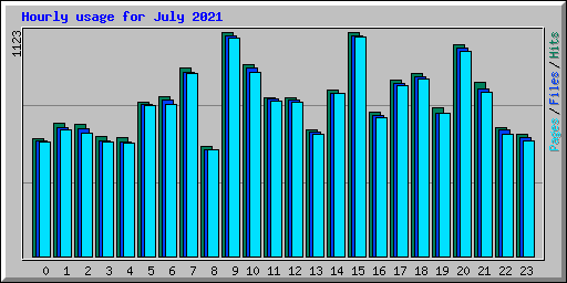 Hourly usage for July 2021
