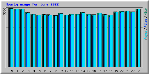 Hourly usage for June 2022