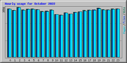 Hourly usage for October 2022