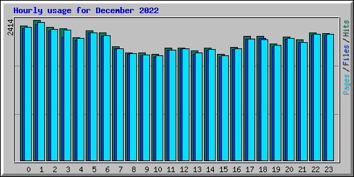 Hourly usage for December 2022