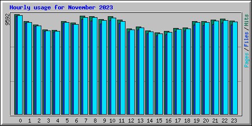 Hourly usage for November 2023