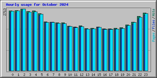 Hourly usage for October 2024
