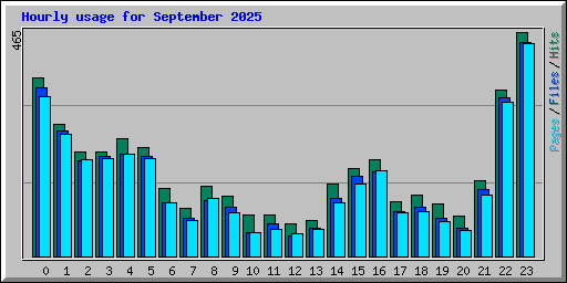Hourly usage for September 2025