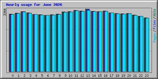 Hourly usage for June 2026